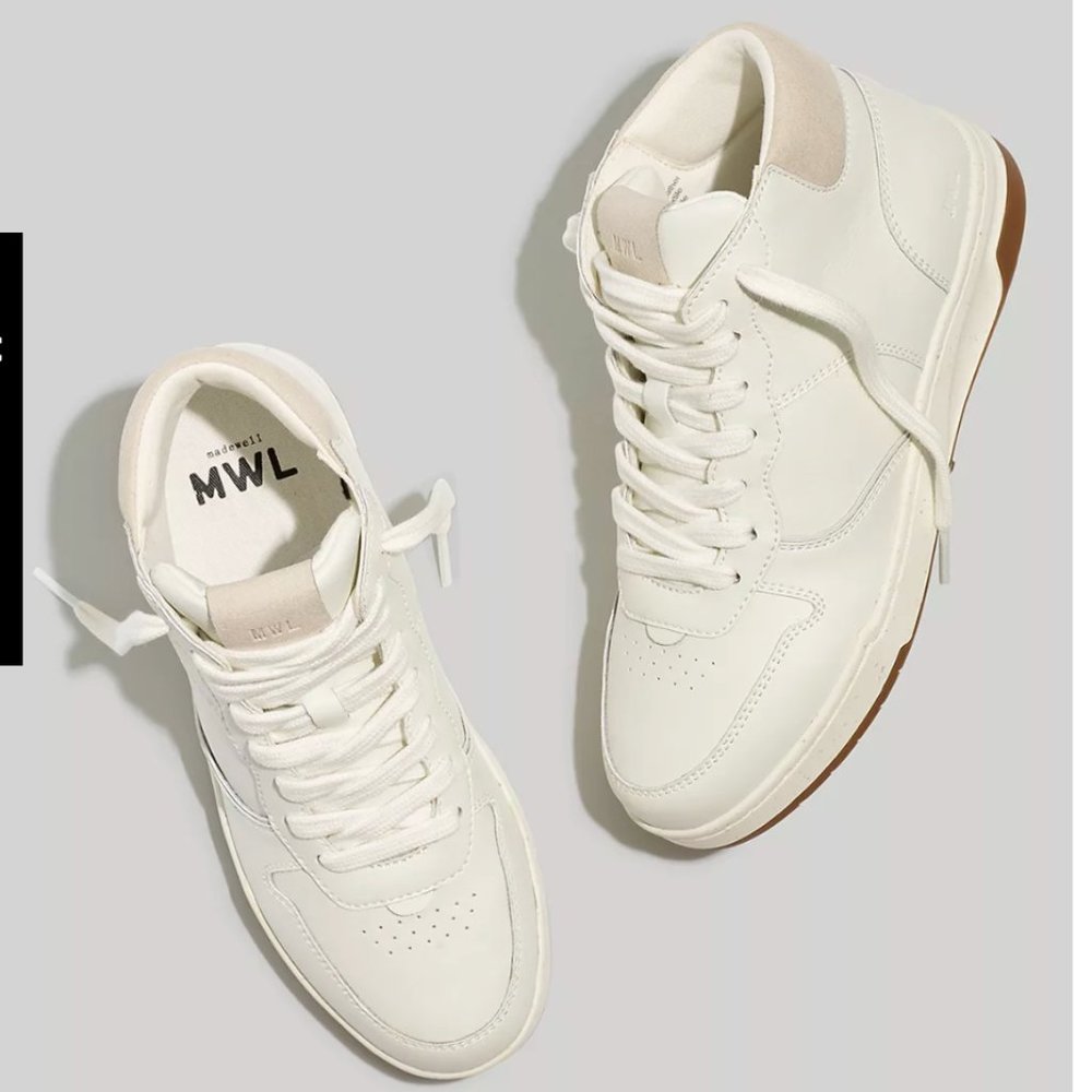 Madewell Court High-Top Sneakers in Neutral